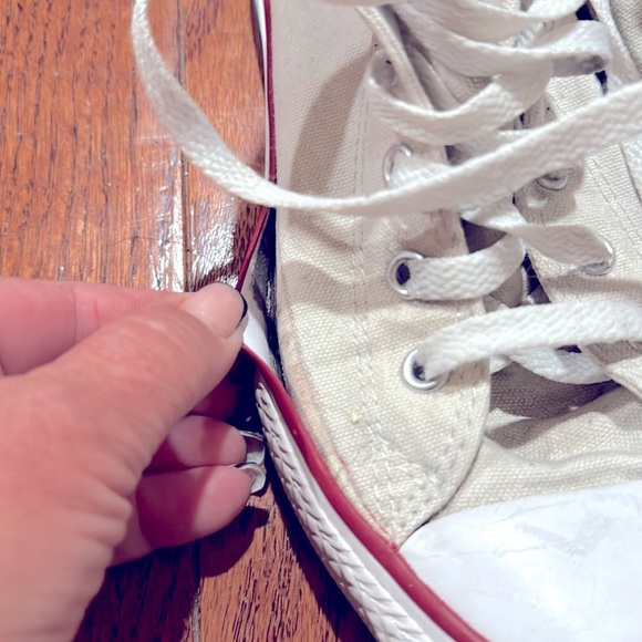 Converse Chuck Taylor All Star High top Classic white sneaker size 3 big kid - Picture 7 of 10